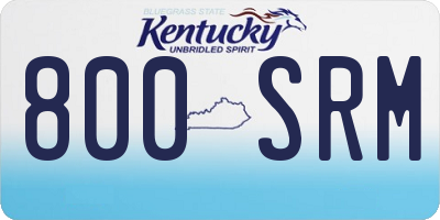 KY license plate 800SRM