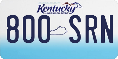 KY license plate 800SRN