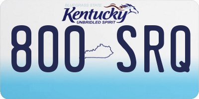 KY license plate 800SRQ