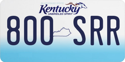 KY license plate 800SRR