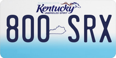 KY license plate 800SRX