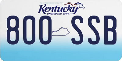 KY license plate 800SSB