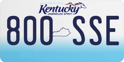 KY license plate 800SSE