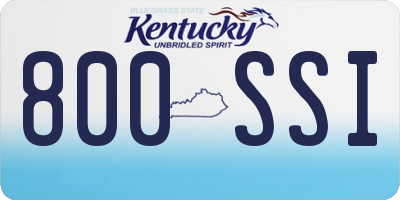 KY license plate 800SSI