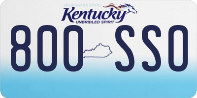 KY license plate 800SSO