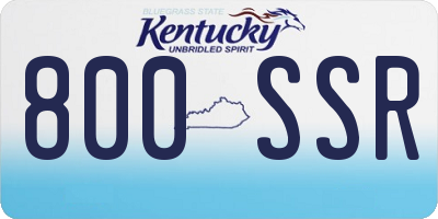 KY license plate 800SSR