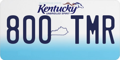 KY license plate 800TMR