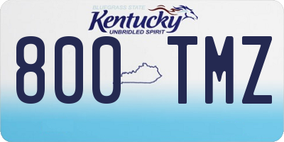KY license plate 800TMZ
