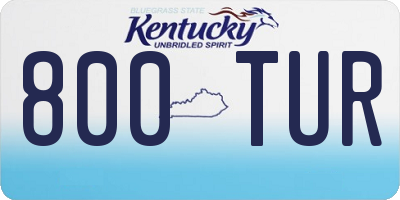 KY license plate 800TUR