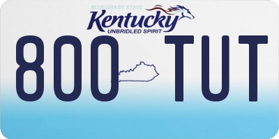 KY license plate 800TUT