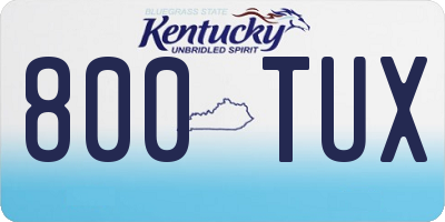 KY license plate 800TUX
