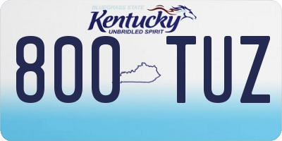 KY license plate 800TUZ