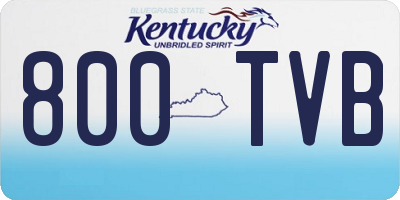 KY license plate 800TVB