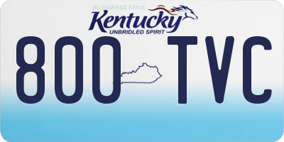KY license plate 800TVC