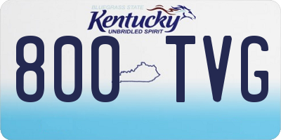 KY license plate 800TVG