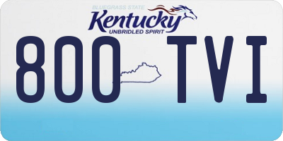 KY license plate 800TVI