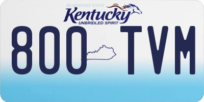 KY license plate 800TVM