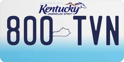 KY license plate 800TVN