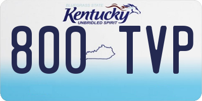 KY license plate 800TVP