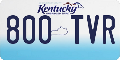 KY license plate 800TVR