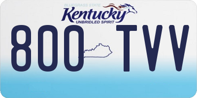 KY license plate 800TVV