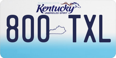 KY license plate 800TXL