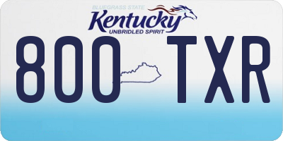 KY license plate 800TXR