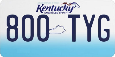 KY license plate 800TYG
