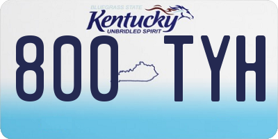 KY license plate 800TYH