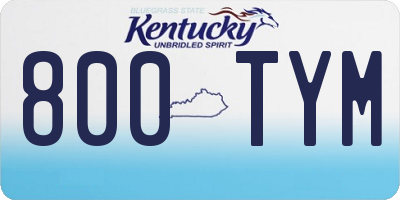 KY license plate 800TYM