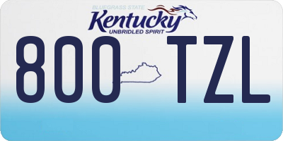 KY license plate 800TZL