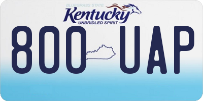 KY license plate 800UAP