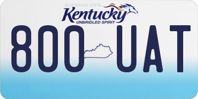 KY license plate 800UAT
