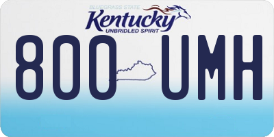 KY license plate 800UMH