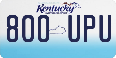 KY license plate 800UPU