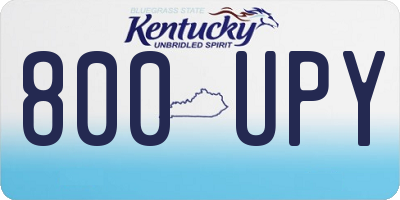 KY license plate 800UPY