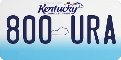 KY license plate 800URA