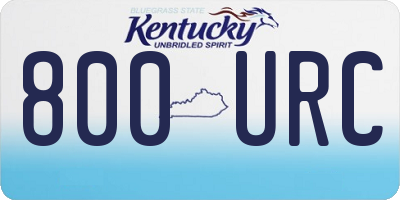 KY license plate 800URC