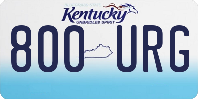 KY license plate 800URG