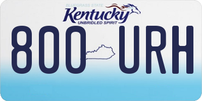 KY license plate 800URH