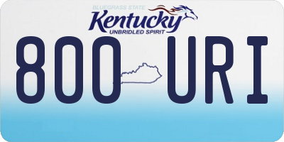 KY license plate 800URI