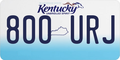 KY license plate 800URJ