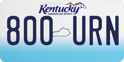KY license plate 800URN