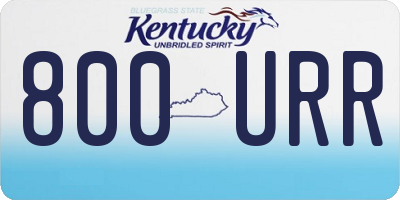 KY license plate 800URR