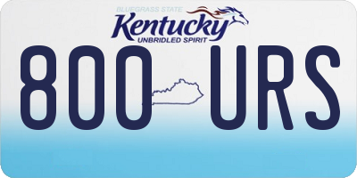 KY license plate 800URS