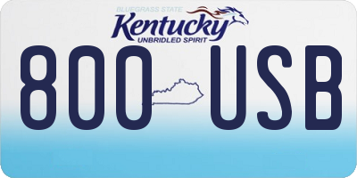 KY license plate 800USB