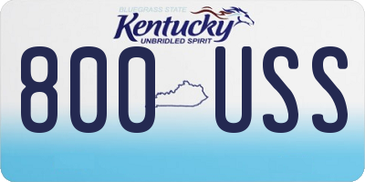 KY license plate 800USS