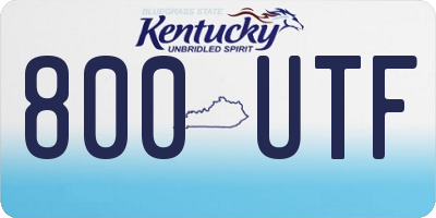 KY license plate 800UTF