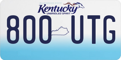 KY license plate 800UTG