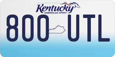 KY license plate 800UTL
